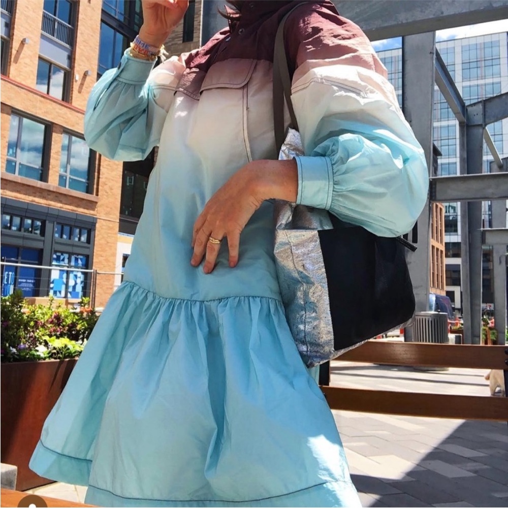 Sea New York Zanna Ombré Anorak Inspo Rain Dress Chestnut Sky Small